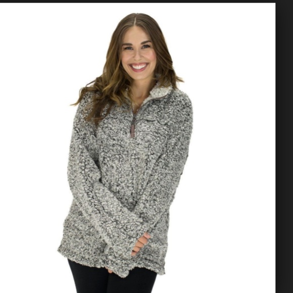 dylan Jackets & Blazers - Dylan True Grit Frosty Tipped Gray Pullover Fleece